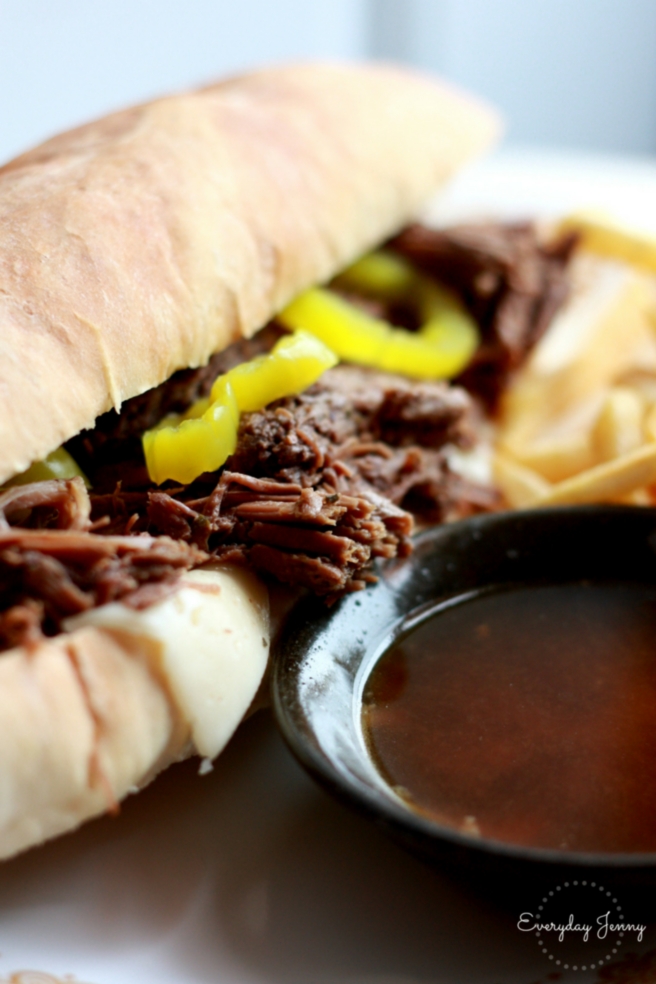 SLOW COOKER SHREDDED ITALIAN BEEF SANDWICHES | EVERYDAY JENNY