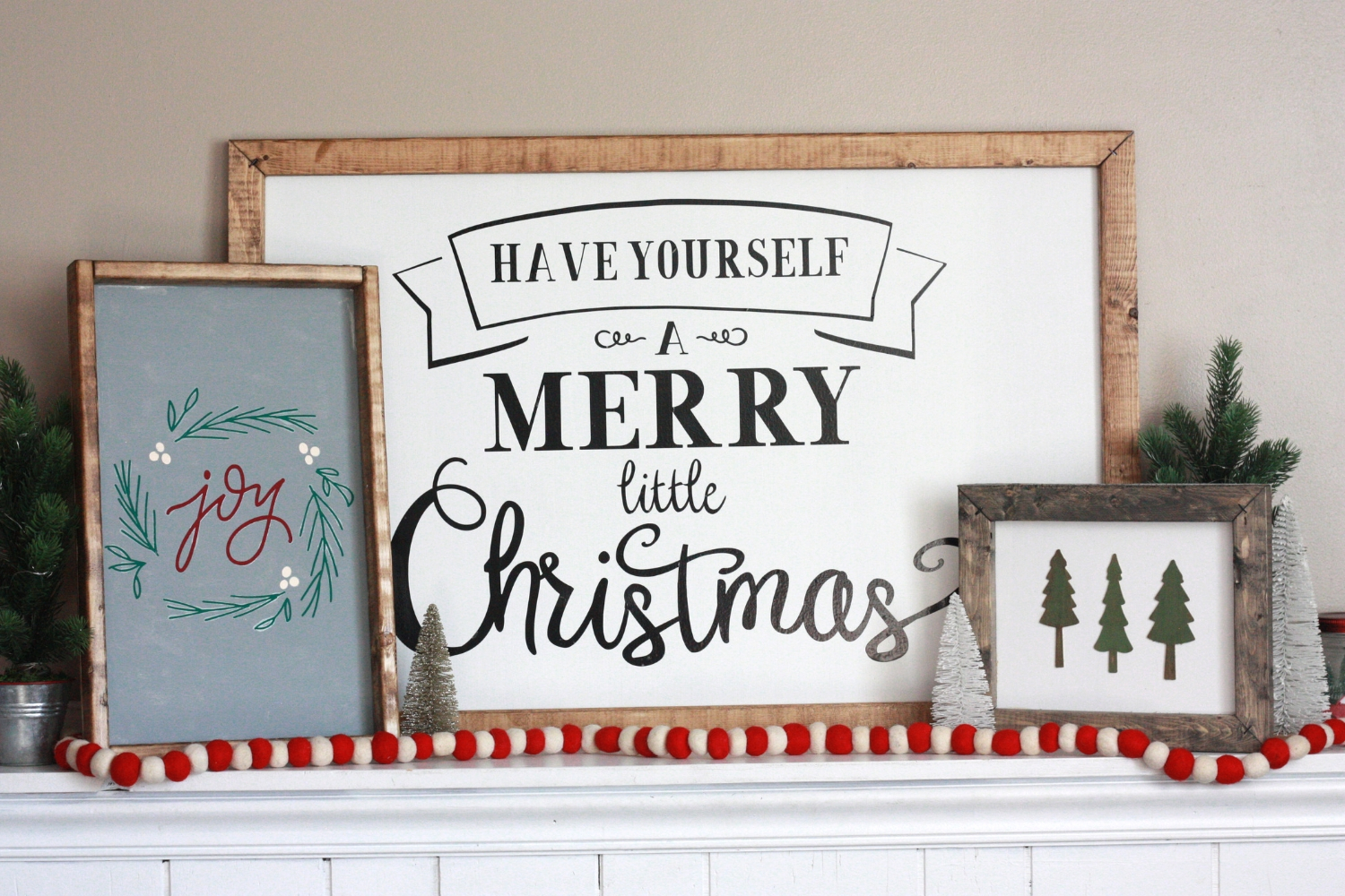 Diy Farmhouse Wood Christmas Signs With Cricut Everyday Jenny